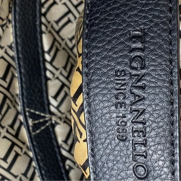 Tignanello leather shoulder strap/Crossbody black multi pocket  purse - Picture 10 of 12